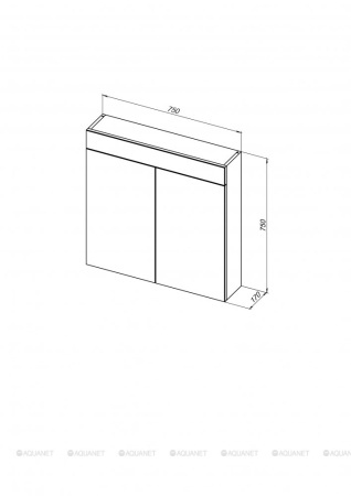 Фото зеркало-шкаф de aqua эколь 75 белый