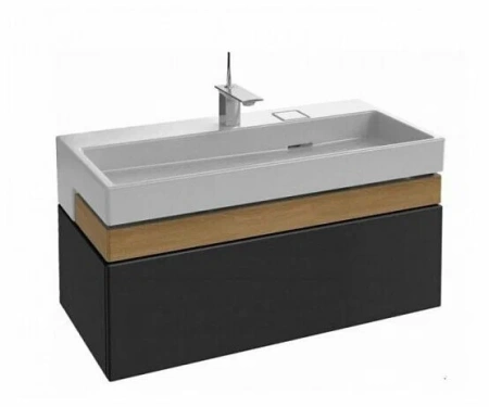 Фото тумба для раковины jacob delafon terrace eb1187-m61 100 см, черный матовый