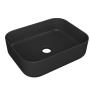 Фото умывальник накладной, прямоугольный, point меркурий 50bm, чёрный матовый pn43832bm