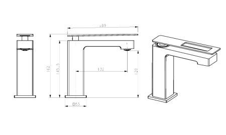 Фото смеситель для раковины boheme q 141-wuw, белый/синий