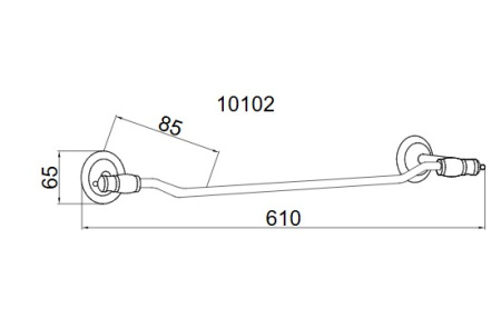Фото держатель для полотенца boheme palazzo 10102, золото