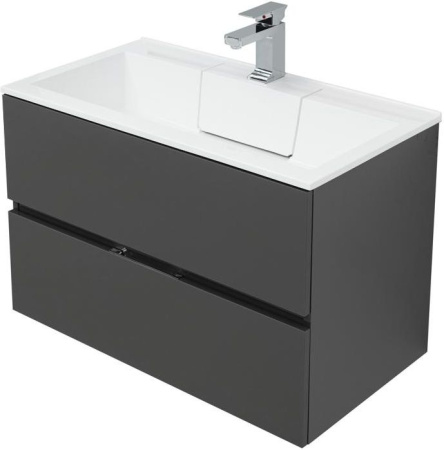 Фото комплект мебели aquanet алвита 80 серый антрацит