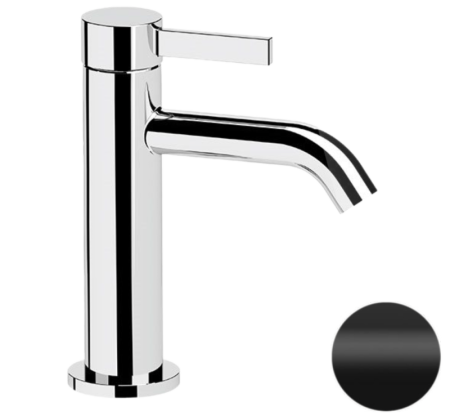 Фото смеситель для раковины remer metrica mc12no, черный матовый