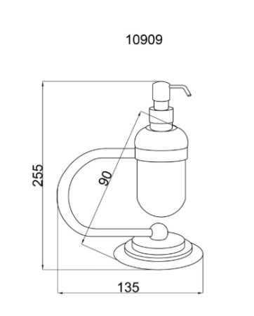 Фото дозатор настольный boheme murano 10909-br, бронза