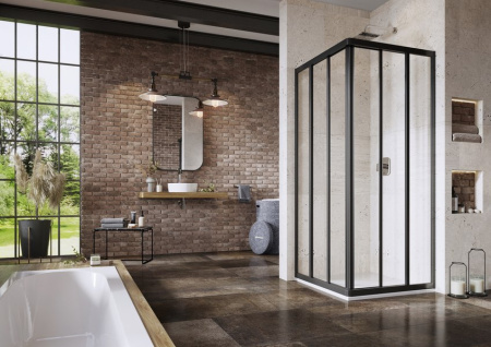 Фото душевой угол ravak supernova asrv3-80 15v40ur211 80*198 см, профиль сатин/матовый полистирол