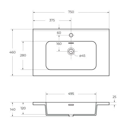 Фото раковина из искусственного мрамора cezares 50169