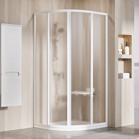 Фото душевой угол  ravak supernova skcp4-90 31170100zg, профиль белый/стекло матовое