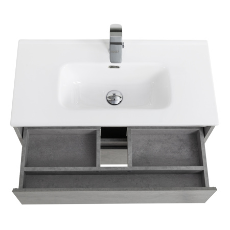 Фото тумба подвесная belbagno kraft 39 80 cemento grigio