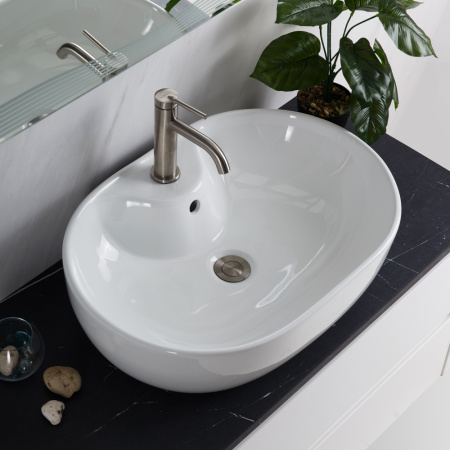 Фото раковина накладная belbagno bb1151 60*42,5 см, белая