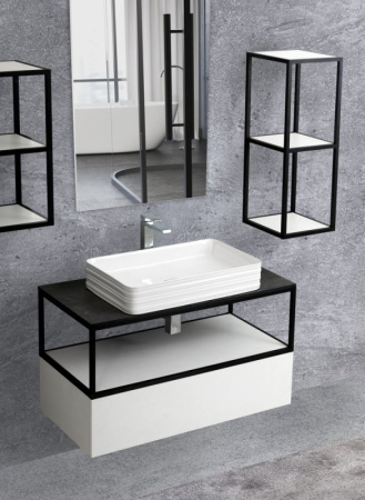 Фото консоль под раковину cezares cadro-80/46/30-1c-so-met-st