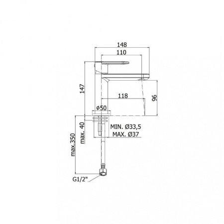 Фото смеситель для раковины paffoni candy ca071hcr, хром