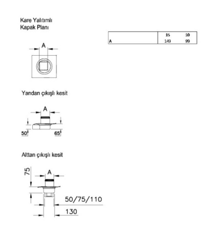 Фото трап в пол voitra square 10*10 см 59980104000, хром глянец