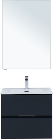 Фото мебель для ванной aquanet алвита new 60 2 ящика, антрацит