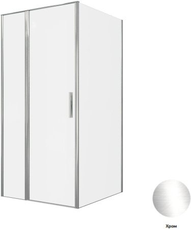 Фото душевой угол allen brau priority 3.31028.00 + 3.31046.00 100*100*200 см, профиль хром