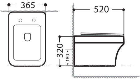 Фото унитаз подвесной безободковый aquanet elegant rimless elegant w lx-1163 белый, сиденье микролифт
