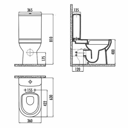 Фото бачок для унитаза creavit nova nv410-00cb00e-0000, белый