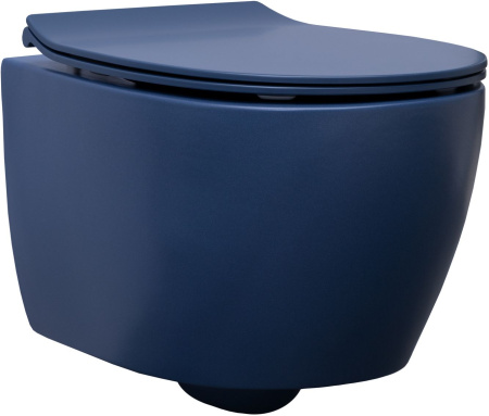 Фото унитаз подвесной безободковый allen brau fantasy 4.11004.id, индиго