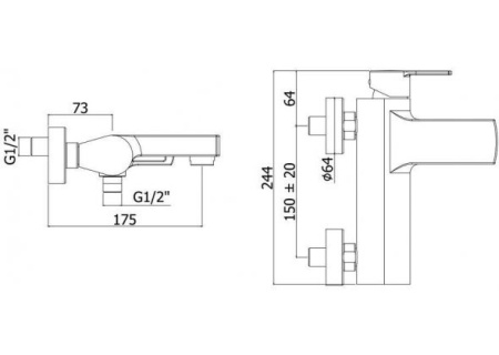 Фото смеситель для ванны и душа paffoni ringo rin022bo, белый матовый