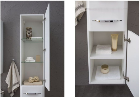 Фото пенал подвесной aquanet виченца 36 белый