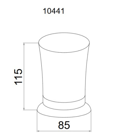 Фото стакан настольный boheme brillante 10441, хром