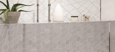 Delacora Baffin Gray, Настенная плитка, 24.6x74 см