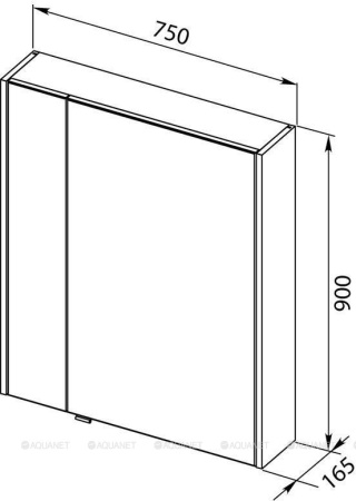 Фото зеркало-шкаф aquanet августа 75 белый