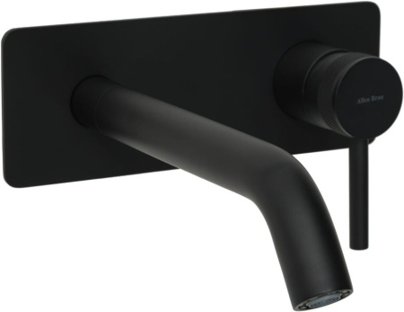 Фото смеситель для раковины allen brau priority 5.31003-31 встраиваемый в стену, черный матовый