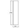 Фото боковая стенка jacob delafon contra e22w30-ga 30x200 стекло прозрачное/хром