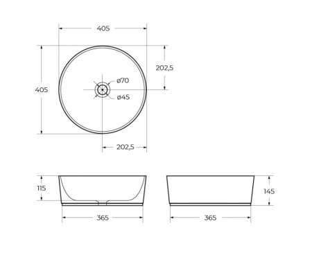 Фото раковина накладная belbagno bb1342h300 40,5*40,5*14,5
