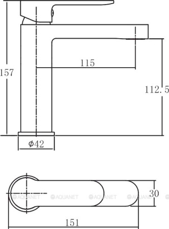 Фото смеситель для раковины aquanet passion af300-10с, хром
