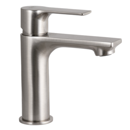 Фото смеситель для раковины remer energy ey12np, никель брашированный