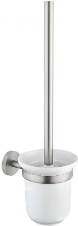 Фото ершик для унитаза allen brau priority 6.31008-bn, белый/никель браш