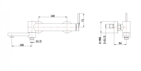 Фото смеситель для ванны и душа belbagno etna etn-vasm-in, сатин