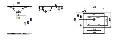 Фото раковина мебельная creavit 65*45 см su065-00cb00e-0000, белая