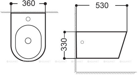 Фото биде подвесное aquanet atago 2.0 b2 lx-1057