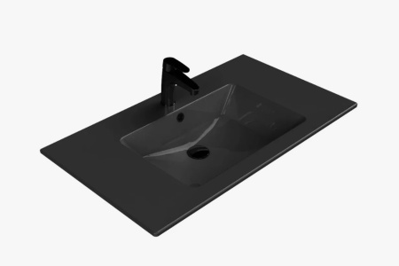 Фото раковина керамическая opadiris ибица 91 см, черная