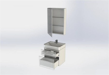 Фото комплект мебели aquanet виченца 60 белый