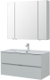 Фото комплект мебели aquanet алвита new 100 2 ящика, серый