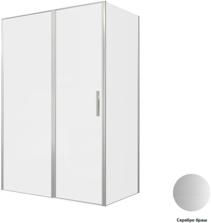 Фото душевой угол allen brau priority3.31035.ba + 3.31041.ba 140*80*200 см, профиль серебро браш