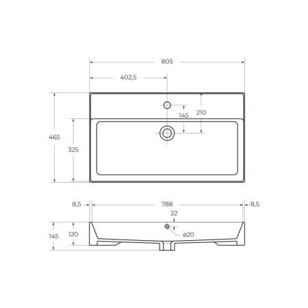 Фото керамическая раковина cezares czr-mil-80-lvb