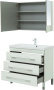 Фото комплект мебели aquanet верона 90 белый (напольный 3 ящика)