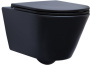 Фото унитаз подвесной безободковый aquanet lake, черный матовый