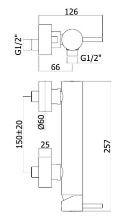 Фото смеситель для душа paffoni light lig168no, черный матовый