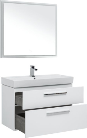 Фото комплект мебели aquanet nova 90 белый (2 ящика)