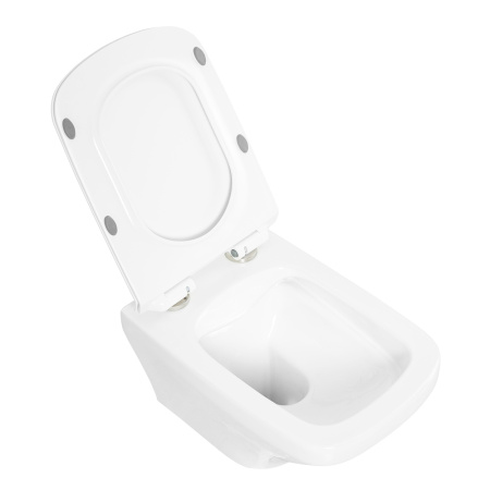 Фото унитаз подвесной безободковый belbagno sela bb3201chr, белый