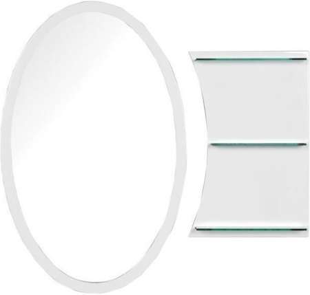 Зеркало с подсветкой Aquanet Опера L/R 70 белый с полкой