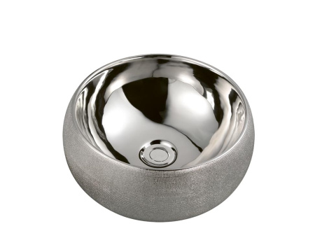 Фото раковина накладная boheme 863 39*16 см, серебро