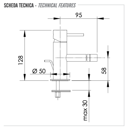 Фото смеситель для биде remer x style x20no, чёрный матовый