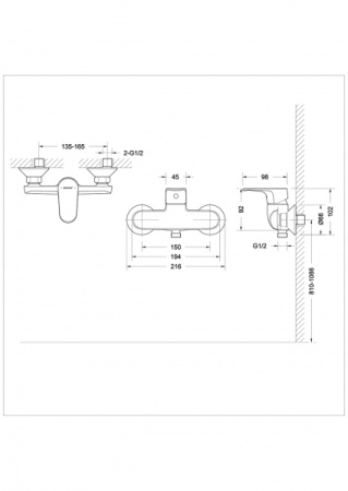 Фото смеситель для душа bravat alfa, черный