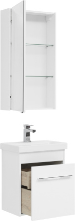 Фото комплект мебели aquanet августа 50 (moduo slim) белый